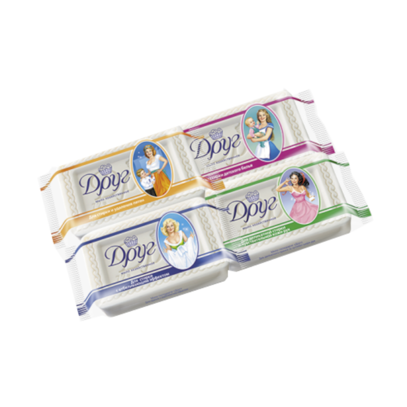 Мило тверде Слобожанський миловар Друг Господарське 72%, 125 г (9930357251453)